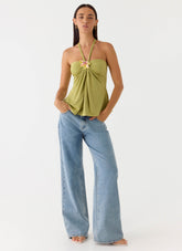 Aesha Low Rise Jeans - Light Denim