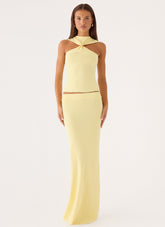Amarah Knit Maxi Skirt - Yellow