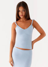 Anastasia Knit Top - Blue
