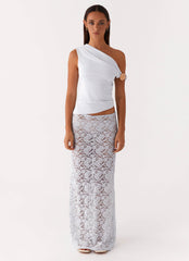 Atlas One Shoulder Top - Pale Blue