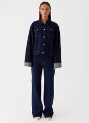 Back Again Straight Leg Denim Jeans - Blue