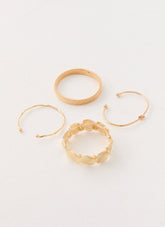 Blossom Stack Bracelets - Gold