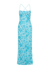 Bright Lights Beaded Maxi Dress - Blue