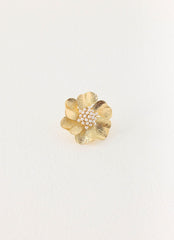 Camellia Pearl Ring - Gold