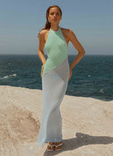 Caspa Crochet Maxi Dress - Multi
