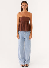 Cassie Tube Top - Chocolate
