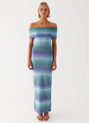 Clarity Knit Maxi Dress - Blue Ombre