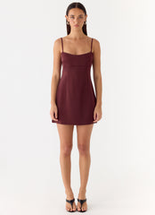 Clementine Mini Dress - Merlot