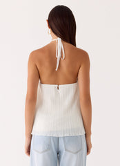 Danni Halter Top - White