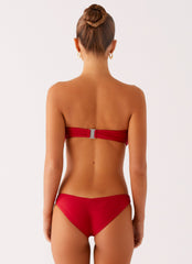 Delta Bikini Bottoms - Deep Red