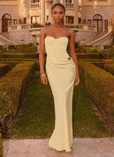 Emory Corset Maxi Dress - Yellow
