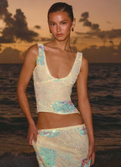 Erinah Sequin Top - Yellow