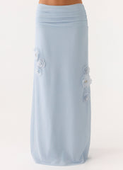 Fleur Power Maxi Skirt - Blue