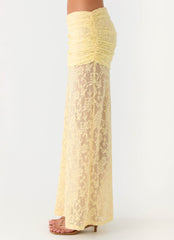 Farruko Jacquard Maxi Skirt - Butter