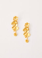 Golden Petal Earrings - Gold