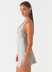 Heavy Hearted Mini Dress - Sage