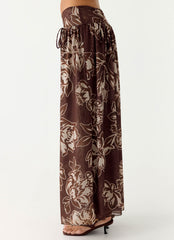 Hot Like Me Maxi Skirt - Espresso Meadow