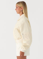 Jameson Bomber Jacket - Ivory