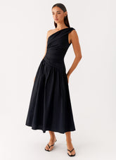 Janessa Midi Dress - Black