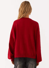 Joey Knit Cardigan - Wine