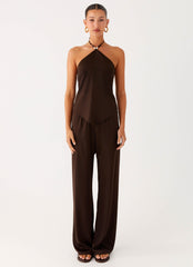 Jorjianna Halter Top - Chocolate