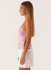 Kamilla Sequin Cami Top - Pink