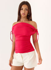 Kenia Multi Wear Top - Magenta Red