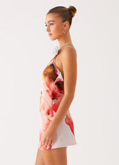 Kia Mini Dress - Peach Rose