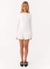 Last Words Mini Dress - White