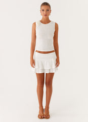 Lisbon Tank Top - White
