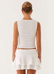 Lisbon Tank Top - White