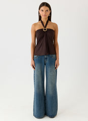 Lorenza Halter Top - Chocolate Torte