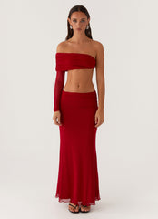Luella One Shoulder Top - Red