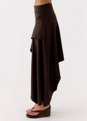 Lycia Midi Skirt - Chocolate