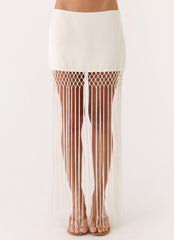 Mania Tassel Mini Skirt - Ivory