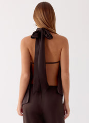 Marah Halter Top - Chocolate