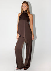 Marah Halter Top - Chocolate