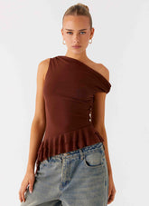 Mica Top - Chocolate