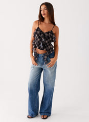 Midwest Low Rise Denim Jeans - Powder Wash Blue