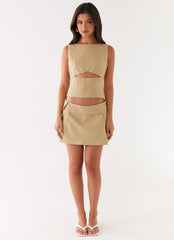 Miki Top - Beige Stripe