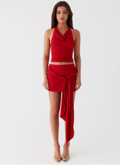 Grazie Lou Mini Skirt - Red