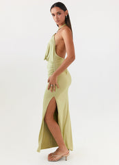 Samara Halterneck Maxi Dress - Sage