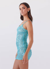 Astrid Sequin Mini Dress - Crystal