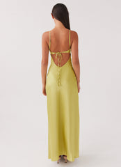 Raylie Cut Out Maxi Dress - Chartreuse