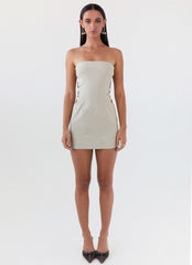 Conceited Strapless Mini Dress - Sand