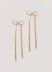 Tinka Bow Earrings - Gold