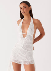 Ritz Lace Mini Dress - White