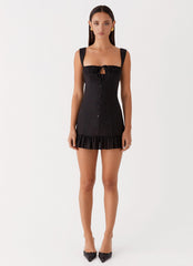 Kamielle Frill Mini Dress - Black