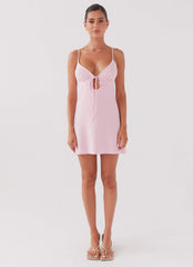 Flora Linen Mini Dress - Candy
