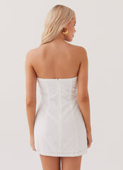 Bronwyn Broderie Mini Dress - White